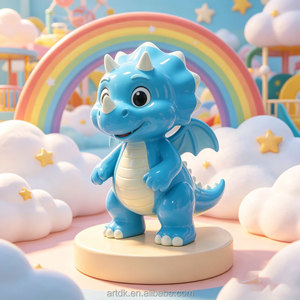 Statue de <span class=keywords><strong>dragon</strong></span> ailé mignon en fibre de verre A165, imperméable, en FRP, pour jardin extérieur, parc à thème, décoration pour enfants, sculpture - Product Image 2