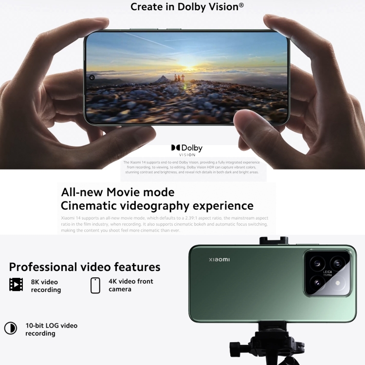 Xiaomi 14 5G Smartphone, 12GB RAM, 256GB Storage, Octa Core, 6.36