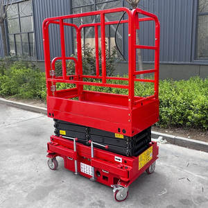 Gunting pengangkat <span class=keywords><strong>4m</strong></span> langsung pabrik Platform dapat ditarik Manual untuk pekerjaan udara - Product Image 3