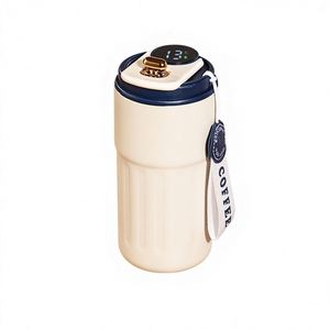 Vaso Térmico Inteligente de Acero Inoxidable de Doble Pared con Pantalla LED de Temperatura, Taza para Café, Botella, Taza con Correa de Cuerda, en Oferta - Product Image 1