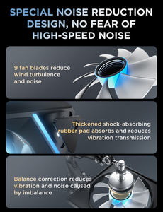 Quạt máy tính PC chất lượng cao, bán chạy, cánh quạt đảo chiều Infinity, RGB ARGB 120mm, quạt làm mát case PC - Product Image 5