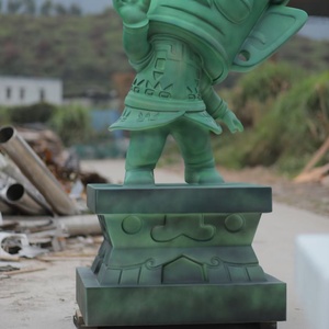 Sanxingdui Bronze-Stil FRP Cartoon-Skulptur Niedliche Q-Version Alien-Statue für Innen- und Außendekoration - Product Image 5