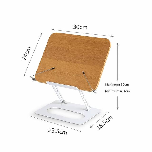 Wooden Book Reading Stand Adjustable Foldable Holder for Home/Office Bulk Order Laptop Tablet Stand for Corporate Library