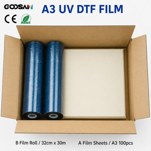Juego de Películas UV DTF AB Goosam A3, 1 Película A, 2 Películas B, Película de Transferencia de Etiquetas de Cristal PET de 30 cm para Impresora UV E1 F8260 O1 - Product Image 1