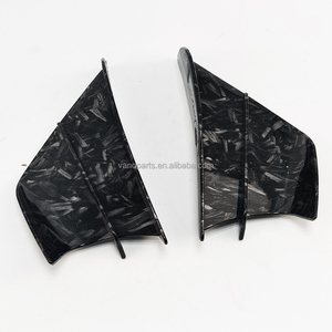Accessoires de moto WANOU Aile fixe anti-vent ABS en fibre de carbone Déflecteur d'air <span class=keywords><strong>Aileron</strong></span> de moto Kits de carénage Spoiler latéral - Product Image 5