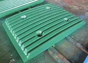 Plaques de <span class=keywords><strong>concasseur</strong></span> à mâchoires mobiles et fixes en Mn18Cr2 400X600, haute résistance à l'usure, plaques de mâchoires mobiles durables - Product Image 2