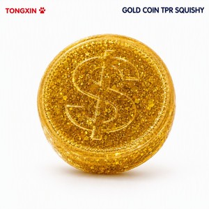Pièce de Monnaie Porte-Bonheur <span class=keywords><strong>en</strong></span> <span class=keywords><strong>Or</strong></span> TPR Squishy Scintillant Symbole <span class=keywords><strong>Dollar</strong></span> Jouet à Presser à Rebond Lent Anti-Stress Fidget Fortune Sensoriel de Bureau TONGXIN - Product Image 1