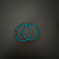 Anillo de capítulo luminoso súper azul de acero inoxidable 316L H&T compatible con SKX007, negro y plateado