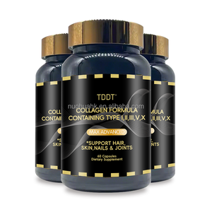 Capsules de collagène TDDT Formule Type I II III V X 60 unités Soutien Cheveux Peau Ongles Articulations Complément Alimentaire - Product Image 1