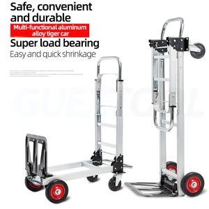 Chariot de manutention pliable tout aluminium à plateau plat pour bagages à main, courses et logistique, capacité 200KG 400KG - Product Image 2