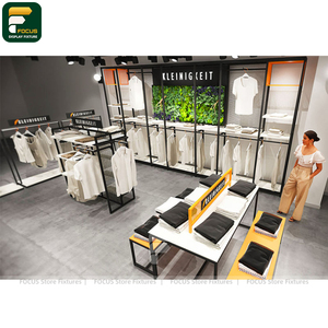 Mueble de Exhibición para Tienda de Ropa Premium, Estante para Ropa, Estantería de Pared, Mostrador de Caja, Unidad de Espejo para Boutique - Product Image 3