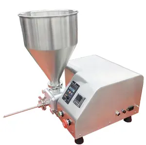Yüksek verimli puf krem çikolata krema dolum makinası aperatif dolması ponponları makinesi enjeksiyon puf krem reçel makinesi