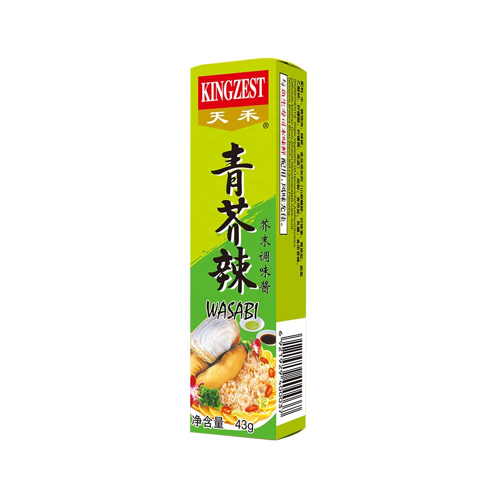 Japanse Stijl Wasabi Pasta 43G * 100 Tube Mierikswortel Groene Mosterdpasta Japanse Sashimi Sushi Gerecht