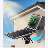Lampadaire Solaire 5000 Watts avec Caméra CCTV WiFi 4G, Grand Panneau Solaire Pliable Tout-en-un, LED Extérieur pour Route de Village