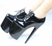 Mode tendance été grande taille pôle danse décapant chaussures 20cm Talons Sexy en cuir verni plate-forme talons pour les femmes pour la fête