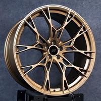Jantes forgées bronze mat 17-24 pouces, 5 ou 6 trous, en alliage pour Porsche, BMW, Audi, Mercedes, Tesla, Toyota, Honda, Ford, SUV, EV