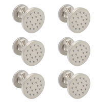 Kit de douche mural réglable en nickel de qualité supérieure avec pulvérisateur latéral, haute pression, économie d'eau, pour hôtel