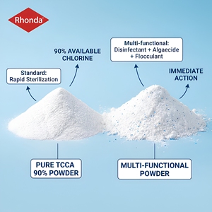 Poudre d'acide trichloroisocyanurique RHONDA 90% T C CA, poudre de chlore à dissolution rapide, <span class=keywords><strong>traitement</strong></span> d'urgence de l'eau des piscines - Product Image 4
