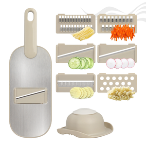 Coupe-légumes professionnel à 6 lames ou 3 lames cuisine épaisseur réglable <span class=keywords><strong>mandoline</strong></span> alimentaire portable trancheuse de légumes avec poignée - Product Image 1