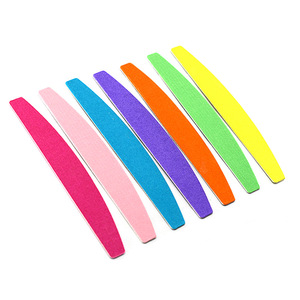 Bán buôn của màu sắc khác nhau của móng tay bằng gỗ tập tin có thể giặt nửa mặt trăng mỏng móng tay gỗ tập tin - Product Image 2