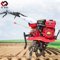 Machine à labourer manuelle simple pour jardin, machine à labourer mécanisée, motoculteur, cultivateur, caisse en bois, moteur diesel fourni 64
