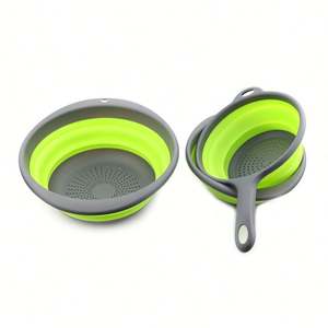 Wholesale Food Grade Silicone Kitchen <b>Drain</b> <b>Basket</b> Colander Customized Sustainable Silicone Strainer for Kitchen - Product Image 2