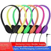 Headphone Kabel Murah untuk Olahraga dan Perjalanan, Peredam Kebisingan Dinamis, Tahan Air IPX4, Dapat Digunakan Kembali, Earphone Pesawat, Headset Anak