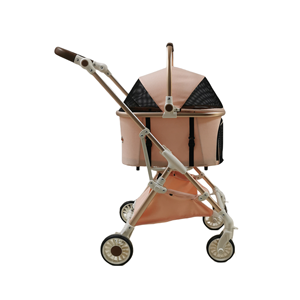 301 üretici lüks küçük evcil hayvan arabası yeni tasarım lüks havacılık alüminyum katlanır köpek arabası 4 tekerlekler şok emilimi - Product Image 2