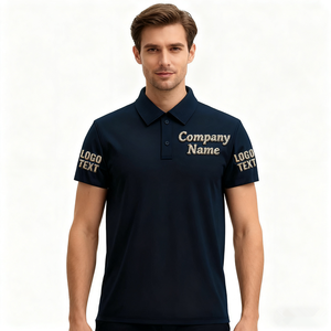 Tùy Chỉnh Hải Quân Polo Áo Sơ Mi Desgin Của Riêng Bạn Thêu In Chất Lượng Cao Trống Polo 100% Cotton Làm Việc Polo Áo Sơ Mi Với Logo - Product Image 2