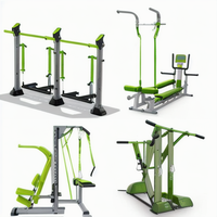 MUTONG - Equipo de Gimnasio Multifuncional de Acero de Alta Calidad para Exteriores, Certificado por la CE, Galvanizado y Duradero, para Parques Públicos - Popular y Económico