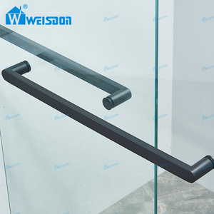 <span class=keywords><strong>Puerta</strong></span> de <span class=keywords><strong>Ducha</strong></span> Weisdon de Bajo Precio <span class=keywords><strong>con</strong></span> Vidrio Templado, Marco de Aluminio y Doble Hoja Deslizante en Negro Mate para Baño - Product Image 3