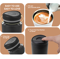 Tasse à café étanche thermique en acier inoxydable 14oz personnalisée tasses à café réutilisables sans Bpa avec couvercle bouton