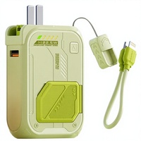 Batterie externe magnétique sans fil portable avec support de téléphone, affichage numérique LED, charge rapide, câble intégré, prise en charge OEM ODM et logo personnalisé