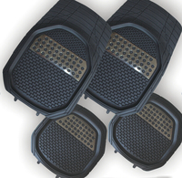 Tapis de Sol de Voiture Ajustés en PVC Durable, Accessoires Auto, Lot de 4 Pièces