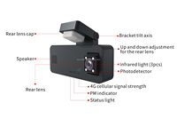 Caméra de voiture 2K Ubox Pro 4G avec surveillance de stationnement 24h/24, boîte noire avec GPS et radar