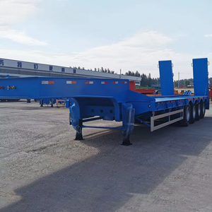 Semirremolque de Plataforma Baja de Acero de 4 Ejes y 80 Toneladas, <span class=keywords><strong>Remolque</strong></span> de Camión de Carga Pesada de 80T, Marca SINO, 14-16m, en Venta - Product Image 3