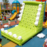 Mur d'escalade gonflable en PVC clair, très populaire, pour enfants, utilisation extérieure, installation facile, application parcs d'attractions