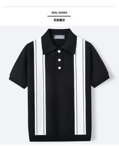 Sweat-shirt polo pour homme, nouvelle mode, respirant, tricoté, longueur courte, 100% polyester, XL, deux couleurs, combinaison, <span class=keywords><strong>pas</strong></span> <span class=keywords><strong>cher</strong></span> - Product Image 3