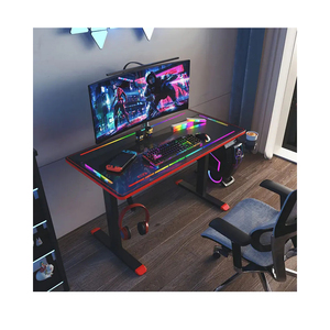 <span class=keywords><strong>Bureau</strong></span> de jeu <span class=keywords><strong>debout</strong></span> Hollin en forme de L Riser double moteur réglable en hauteur - Product Image 1