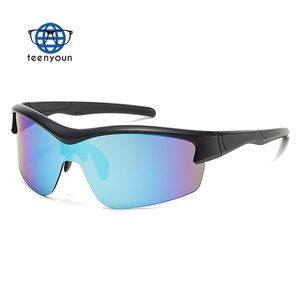 نظارات شمس للرجال من Teenyoun تصل إلى الرياضة Y2k حول النظارات الشمسية Uv400 ظلال آمنة للرجال نظارات شمسية لركوب الدراجات بالجملة - Product Image 1