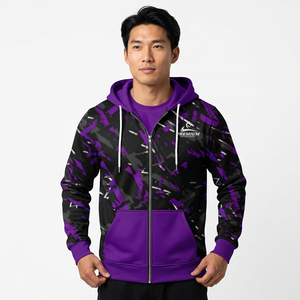 Premium Men's Sublimated Printed <b>Zip</b> <b>Up</b> Hoodie Sublimation Design Casual Sweatshirt Regular Fit Autumn Wear Polyester Jacket - Product Image 1