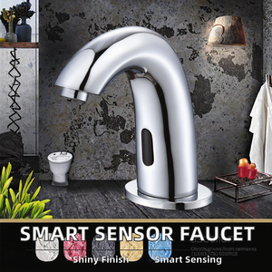 صنبور استشعار نحاسي حديث بفتحة واحدة مع صمام سيراميك وتشطيب مصقول للاستخدام الخارجي/الداخلي في الفنادق والأماكن العامة والحمامات - Product Image 3