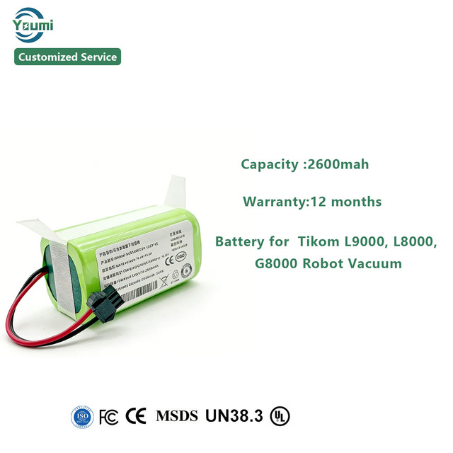 Rechargeable Battery for Tikom L9000 L8000 G8000 Vacuum Cleaner Battery 14.4V 2600mAh 3200mah
