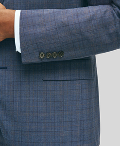 <span class=keywords><strong>2</strong></span> peça Jacket Blazer Pant Checker Plaid Suit <span class=keywords><strong>Prom</strong></span> Groomsman dos homens ternos de casamento definido para homens - Product Image 4