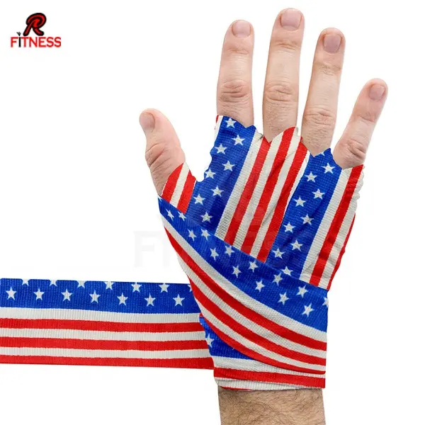 120IN ניילון אלסטי שחור handwraps custom אגרוף יד כורכת