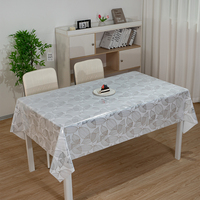 Nappe de table en PVC imperméable RNPT Grey Daisy pour table à manger, imperméable et résistante à l'huile, résistante à la décoloration, nappe rectangulaire