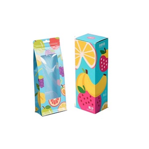 Bolsa Mylar de embalaje de alimentos con impresión digital con caja Blue Nerds logotipo personalizado impreso bolsa de pie con Ziplock reutilizable - Product Image 1