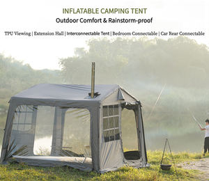 Tente gonflable imperméable en tissu Oxford avec pompe à air gratuite pour la famille, le <span class=keywords><strong>camping</strong></span> et le salon. - Product Image 4