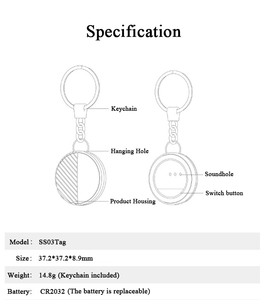 Localizador GPS para Mascotas con Certificado MFI Nórdico, Findmy, Etiqueta Inteligente Antipérdida SiNE para Objetos con Alarmas - Product Image 4