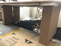 Ensemble de table à manger 12 places en bois et acier inoxydable, meuble de maison